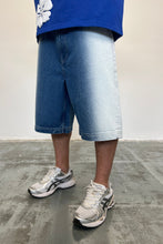 Load image into Gallery viewer, Men's Side Seam Blasted Blue Denim Jorts
