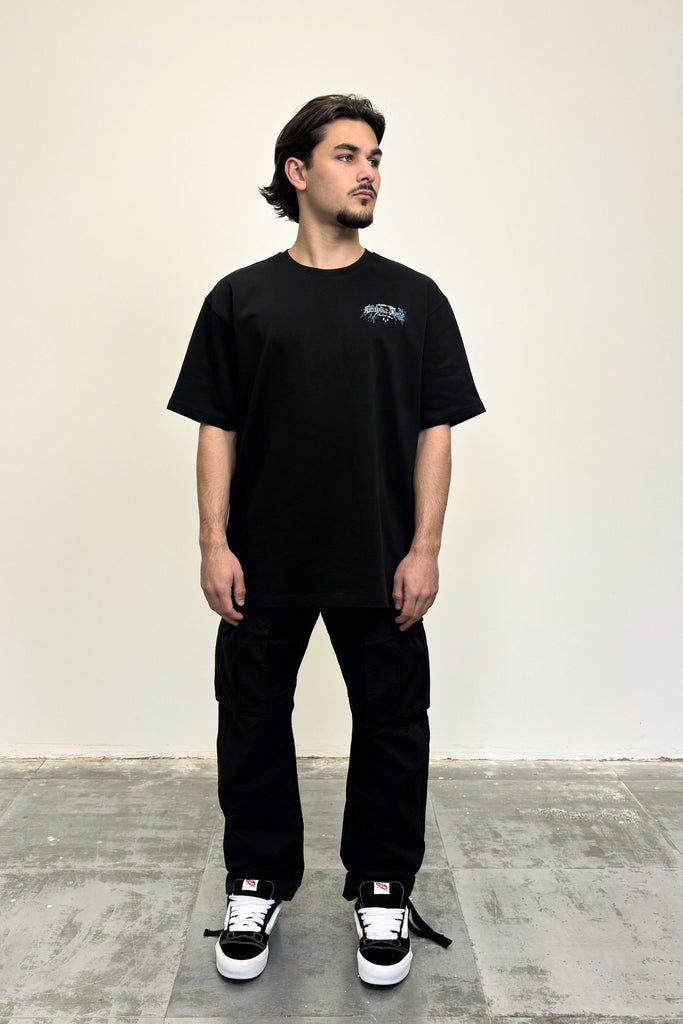 Men's Gothic Eagle Black Graphic T-Shirt