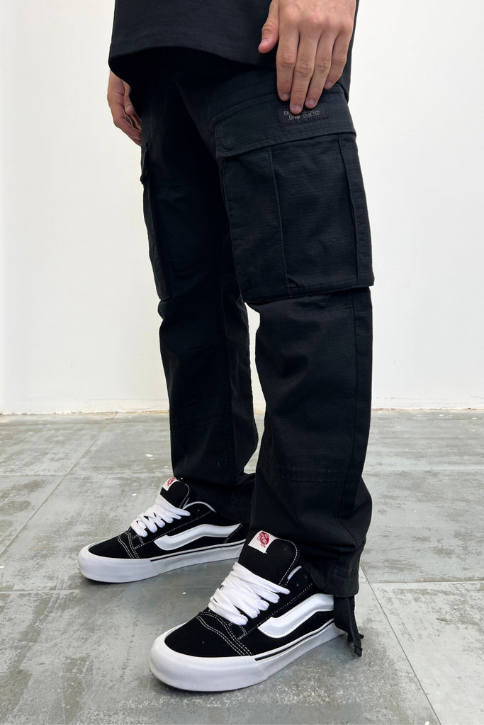Men's Ripstop Black Cargo Pants