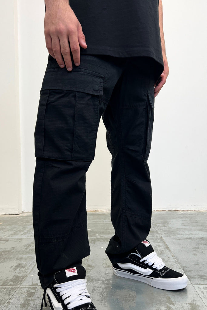 Men's Ripstop Black Cargo Pants