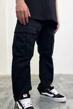 Load image into Gallery viewer, Men's Ripstop Black Cargo Pants
