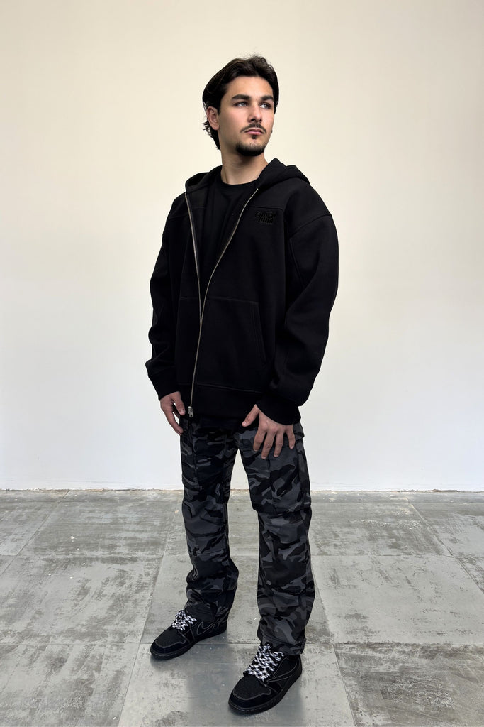 Men's Black Millennium Zip Hoodie