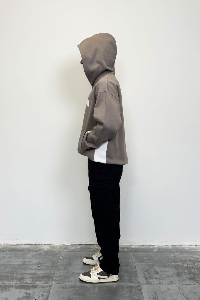 Men's Khaki Retro Bubble Hoodie
