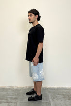 Load image into Gallery viewer, Men's Fade Out Logo Light Blue Denim Jorts
