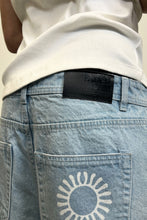 Load image into Gallery viewer, Men's Fade Out Logo Light Blue Denim Jorts
