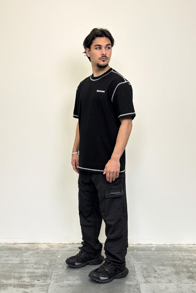 Men's Washed Charcoal Cargo Pants