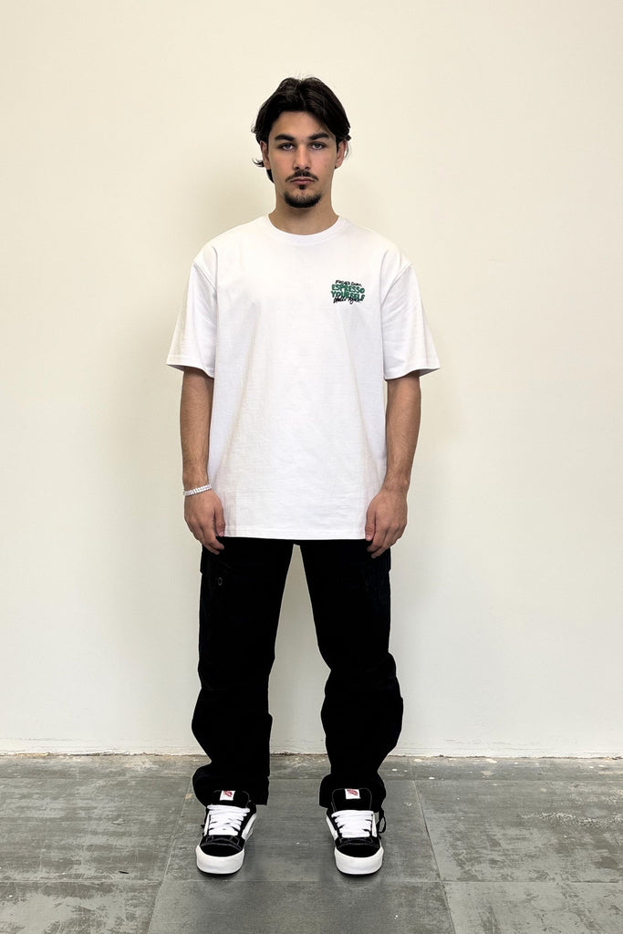 Men's Espresso White Graphic T-Shirt