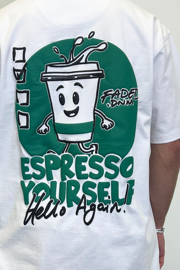 Men's Espresso White Graphic T-Shirt