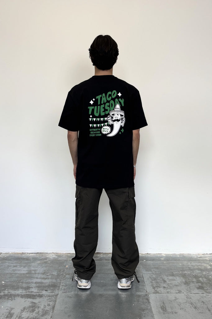 Men's Taco Black Graphic T-Shirt