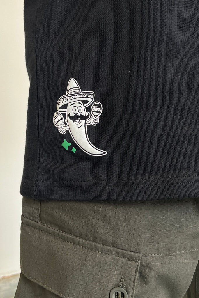 Men's Taco Black Graphic T-Shirt