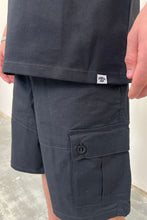 Load image into Gallery viewer, Men's Ripstop Black Cargo Shorts
