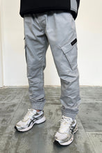 Load image into Gallery viewer, Men's Light Grey Cuffed Hem Cargo Pants
