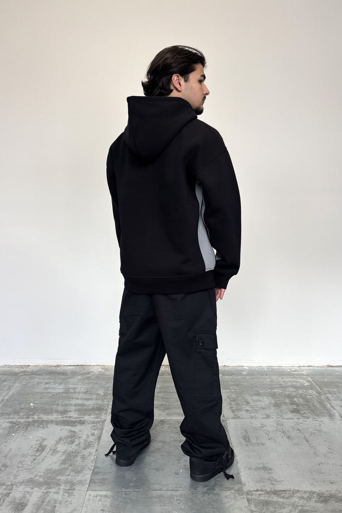 Men's Black Retro Star Hoodie