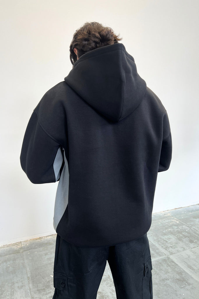 Men's Black Retro Star Hoodie