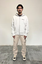 Load image into Gallery viewer, Men's Off White Cross Zip Hoodie
