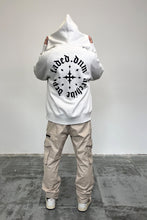 Load image into Gallery viewer, Men's Off White Cross Zip Hoodie
