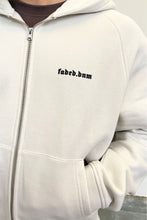 Load image into Gallery viewer, Men's Off White Cross Zip Hoodie
