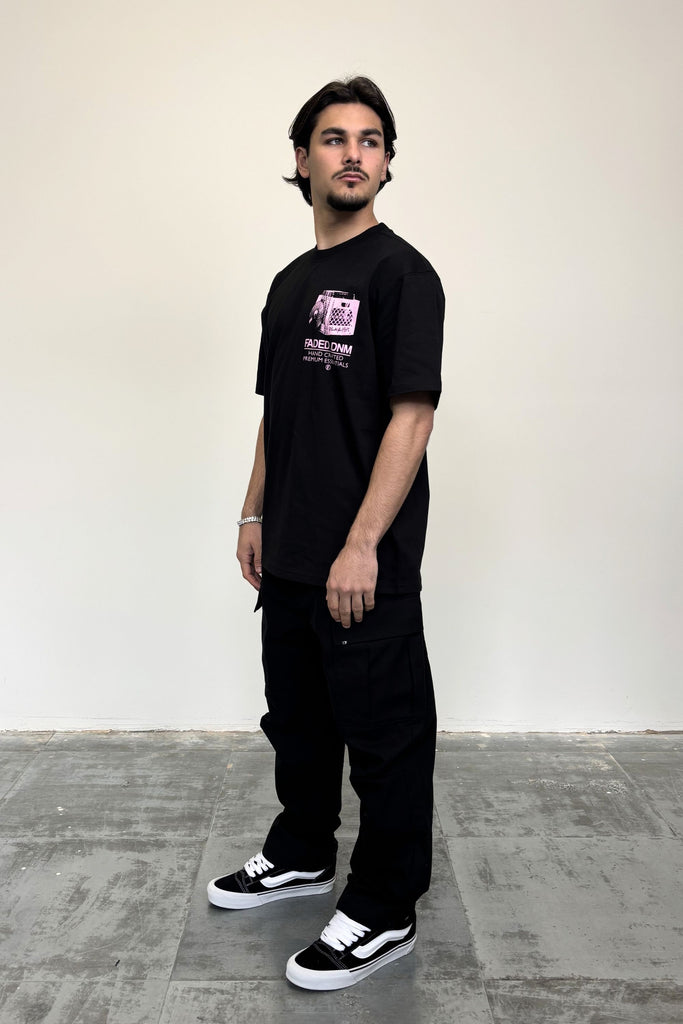 Men's Playlist Black Graphic T-Shirt