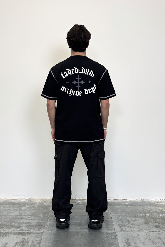Men's Washed Charcoal Cargo Pants