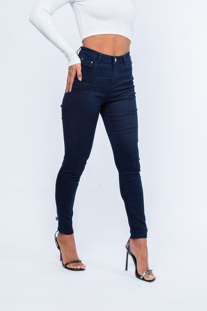 Women's Blue/Black High Waisted Skinny Jean