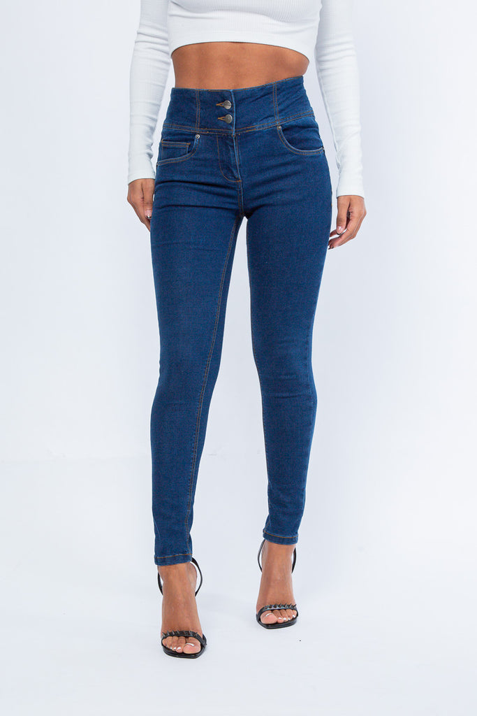 Women's Washed Blue Sculpting Skinny Jean